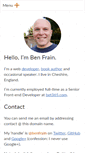 Mobile Screenshot of benfrain.com